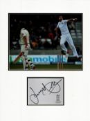 Cricket James Anderson 16x12 overall mounted signature piece includes signed album page and a superb