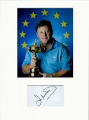 Golf Ian Woosnam 16x12 overall mounted signature piece includes a signed album page and a colour