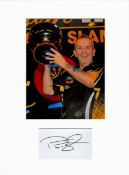 Darts Phil The Power Taylor 16x12 overall mounted signature piece. Good condition. All autographs