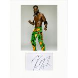 Kofi Kingston WWE 16x12 overall mounted signature piece includes a signed album page and a colour