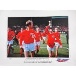 England World Cup 1966 Legend Ray Wilson Hand signed Colour Print measuring 20x16 Overall.