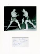 Boxing Brian London 16x12 overall mounted signature piece includes signed album page and a vintage