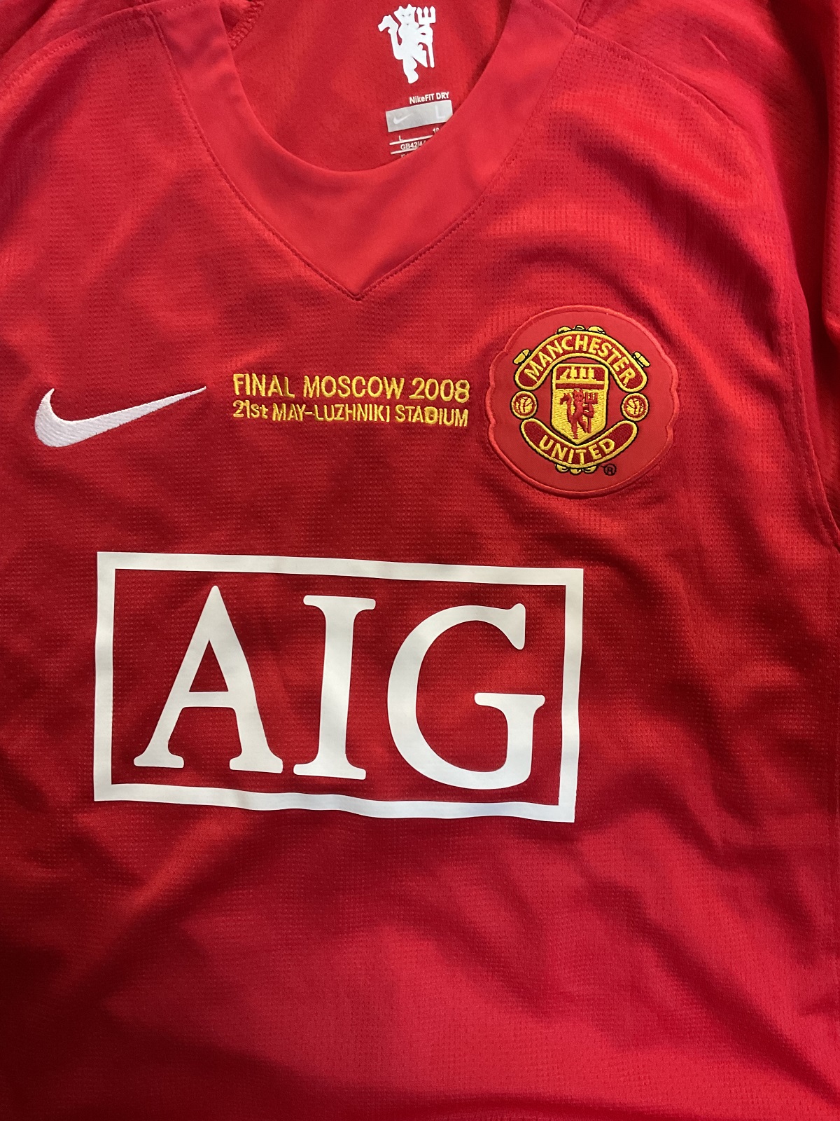 Manchester United Legend Paul Scholes Hand signed Nike Manchester United Shirt from the Final in - Image 3 of 3