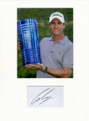 Golf Nicolas Colsaerts 16x12 overall mounted signature piece includes a signed album page and a
