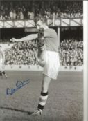 Chelsea Footballer Alan Dicks Hand signed 10x8 Black and White Photo showing Dicks during a match.