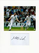 Cricket Mark Wood 16x12 overall mounted signature piece includes a signed album page and a fantastic