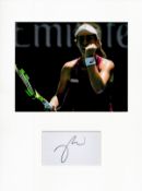 Tennis Johanna Konta 16x12 overall mounted signature piece includes signed album page and a unsigned