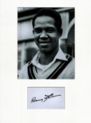 Cricket Gary Sobers 16x12 overall mounted signature piece includes a signed album page and a