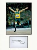 Athletics Oscar Pistorius 16x12 overall mounted signature piece includes a signed album page and a