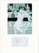 Cricket Ian Botham 16x12 overall mounted signature piece includes signed album page and a vintage