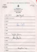 West Indies cricket legends multi signed South Australia vintage team sheet includes 5 Caribbean