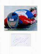 Winter Olympics Lizzy Yarnold 16x12 overall mounted signature piece includes signed album page and a
