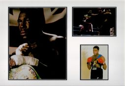 Boxing Frank Bruno 18x13 overall mounted signature piece. Good condition. All autographs come with a