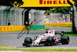 Motor Racing Sergio Perez signed Force India Formula One 12x8 colour photo. Sergio Michel Pérez