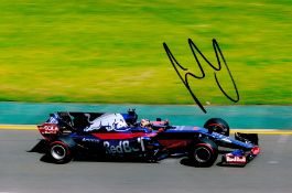 Motor Racing Daniil Kvyat signed Toro Rosso Formula One 12x8 colour photo. Russian racing driver who