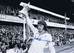 Autographed Mike Channon 16 X 12 Photo - B/W, Depicting A Wonderful Image Showing The Southampton