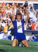 Autographed Trevor Francis 16 X 12 Photo - Col, Depicting The Birmingham City Striker Celebrating On