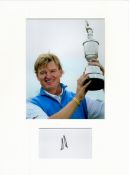 Golf Ernie ELS 16x12 overall mounted signature piece includes signed album page and a colour photo