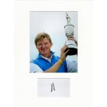 Golf Ernie ELS 16x12 overall mounted signature piece includes signed album page and a colour photo