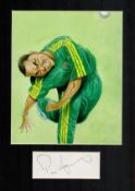 Cricket Paul Adams 12x8 overall mounted signature piece includes signed album page and a colour