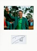 Golf Danny Willett 16x12 overall mounted signature piece includes signed album page and a colour