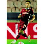 Liverpool FC Defender Kostas Tsimikas hand signed 10x8 colour photo showing Tsimikas in action. Good