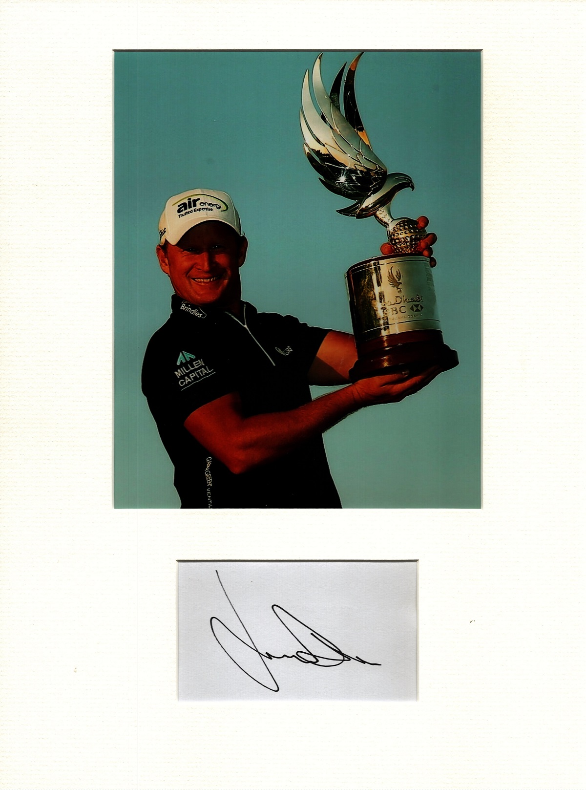 Golf Jamie Donaldson 16x12 overall mounted signature piece includes a signed album page and a colour