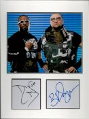 The Dudley Boyz WWE 16x13 overall mounted signature piece includes two signed album pages from Bubba
