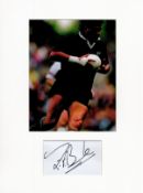Rugby Union Zinzan Brooke 16x12 overall New Zealand mounted signature piece includes signed album