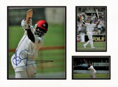 Cricket Brian Lara 16x12 overall mounted signature piece includes a superb, signed colour photo