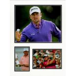 Golf Graeme McDowell 16x12 overall mounted signature piece includes a signed colour photo and two