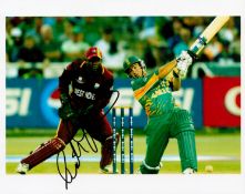 Cricket Ridley Jacobs signed West Indies 10x8 colour photo. Ridley Detamore Jacobs (born 26 November