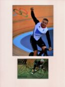 Cycling Chris Hoy 16x12 overall mounted signature piece includes signed promo photo and one unsigned