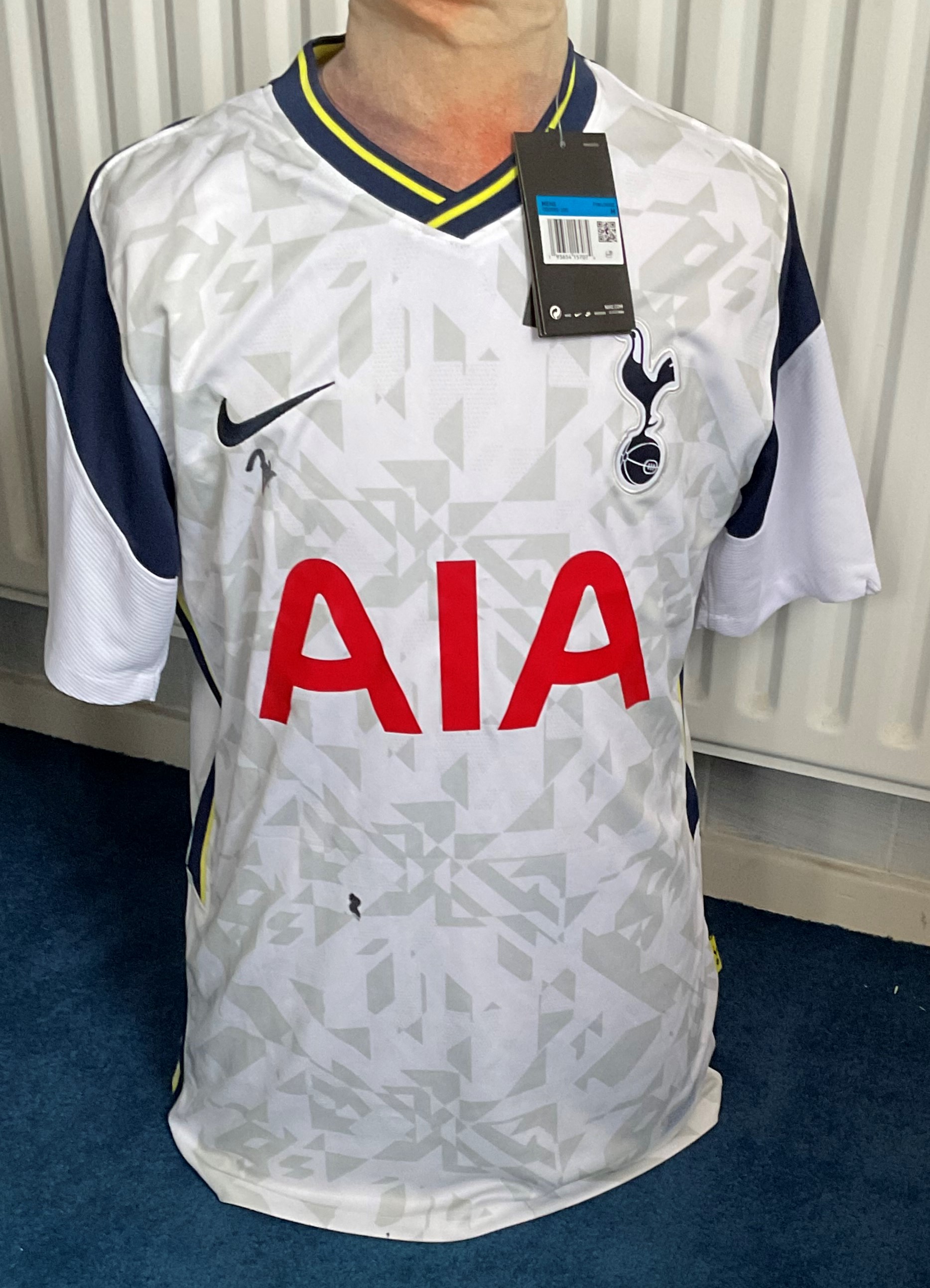 Tottenham Hotspur's Tanguy Ndombele Signed Spurs Shirt. Number 23 Bergwijn on rear. Signed on front.