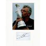 Golf Darren Clarke 16x12 overall mounted signature piece includes a signed album page and a superb