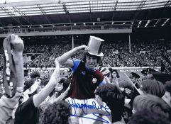Autographed Trevor Brooking 16 X 12 Photo - Colorized, Depicting The West Ham United Midfielder