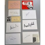 England Cricket legends collection 9 signed cards and signature pieces includes great names such