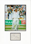 Cricket Darren Gough 16x12 overall mounted signature piece includes a signed album page and a superb