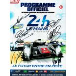 Porsche Le Mans 2014 12 x 8 montage photo of the programme signed by Motor Racing Drivers Mark