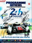 Porsche Le Mans 2014 12 x 8 montage photo of the programme signed by Motor Racing Drivers Mark