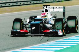 Motor Racing Sergio Perez signed Sauber Formula One 12x8 colour photo. Sergio Michel Pérez Mendoza (