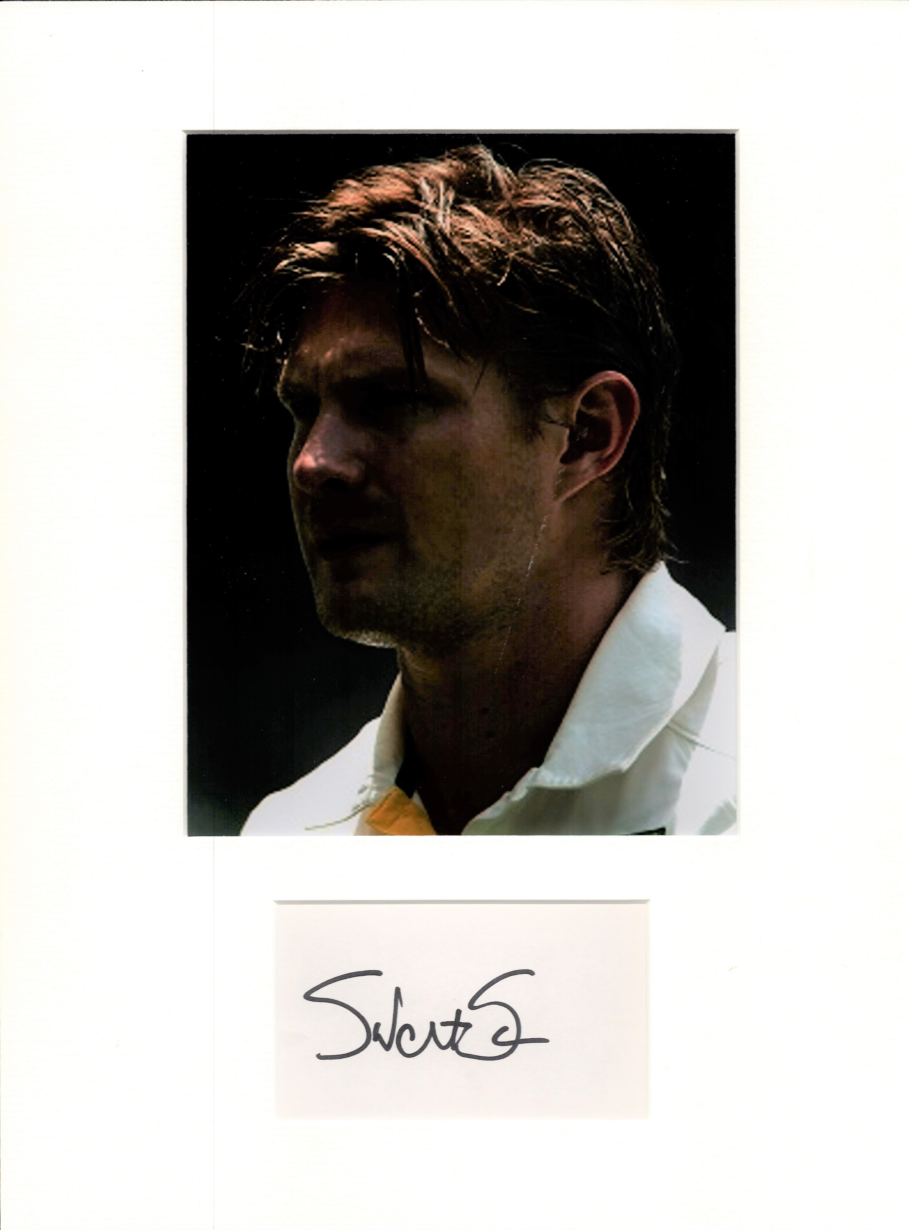Cricket Shane Watson 16x12 overall mounted signature piece includes signed album page and a colour
