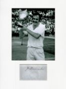 Tennis John Newcombe 16x12 overall mounted signature piece includes signed album page and a