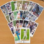 England cricket collection 20 signed 6x4 colour photo cards from players past and present great