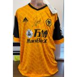 Football Raul Jimenez signed Wolverhampton Wanderers replica home shirt size XL. Raúl Alonso Jiménez