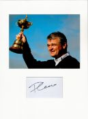 Golf Paul Lawrie 16x12 overall mounted signature piece includes a signed album page and a colour