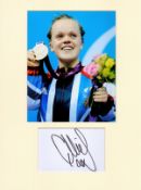 Swimming Ellie Simmonds 16x12 overall mounted signature piece includes signed album page and a