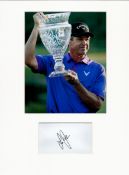 Golf Lee Janzen 16x12 overall mounted signature piece includes a signed album page and a superb