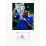 Golf Lee Janzen 16x12 overall mounted signature piece includes a signed album page and a superb