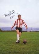 Autographed Tony Currie 16 X 12 Photo - Col, Depicting The Sheffield United Midfielder Demonstrating